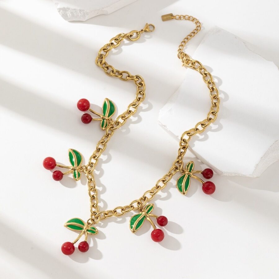 Collier cerise / 00226 – Image 2